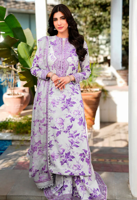 Embroidered Lawn 3 Piece Unstitched Suit