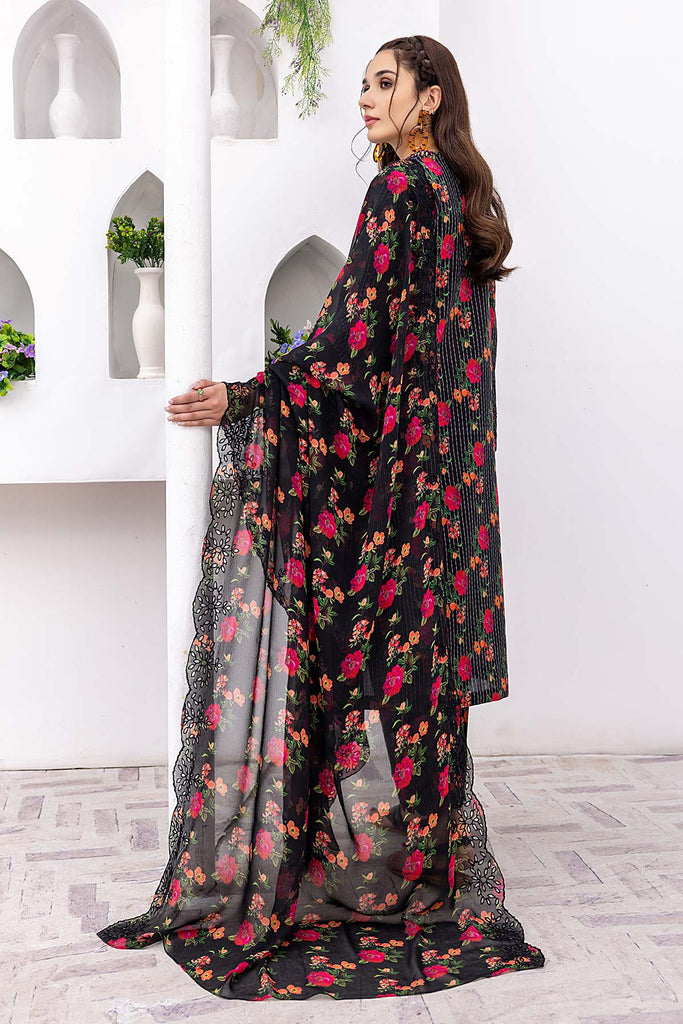 3-Pc Printed Embroidered Lawn Suit
